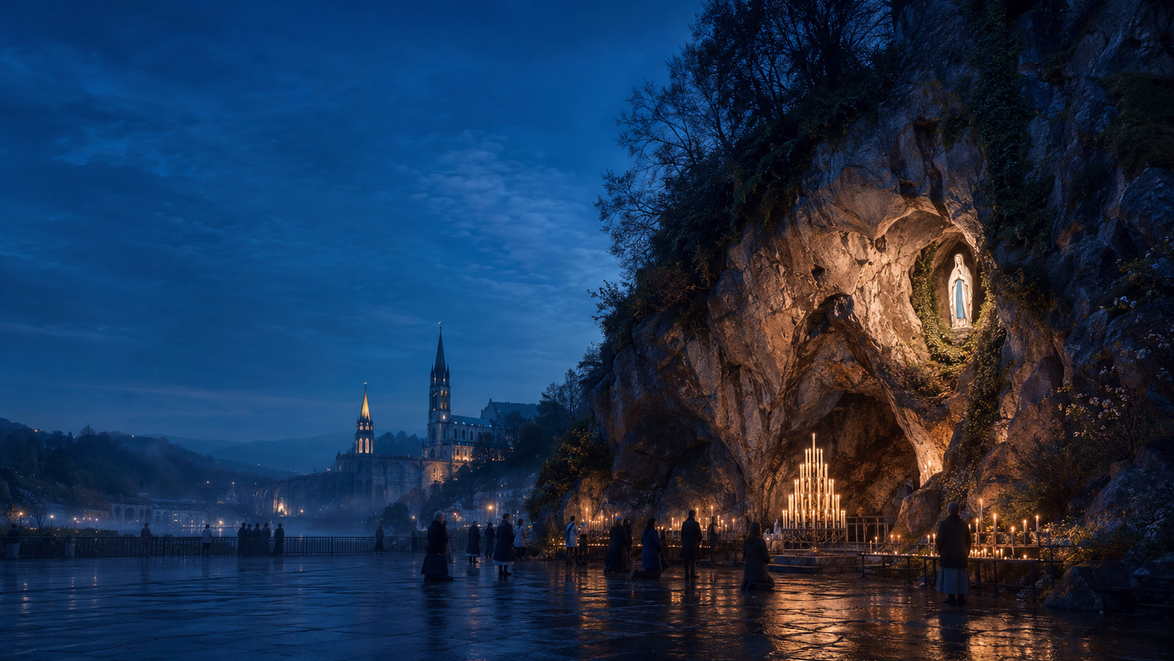 Le Sanctuaire Notre-Dame de Lourdes et la grotte de Massabielle