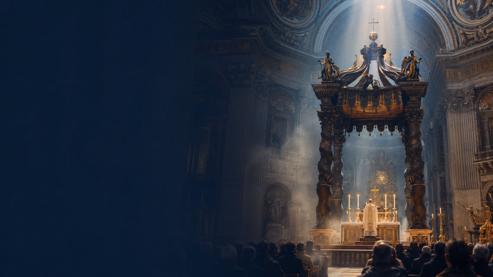 Célébration solennelle de la messe dans la basilique Saint-Pierre au Vatican