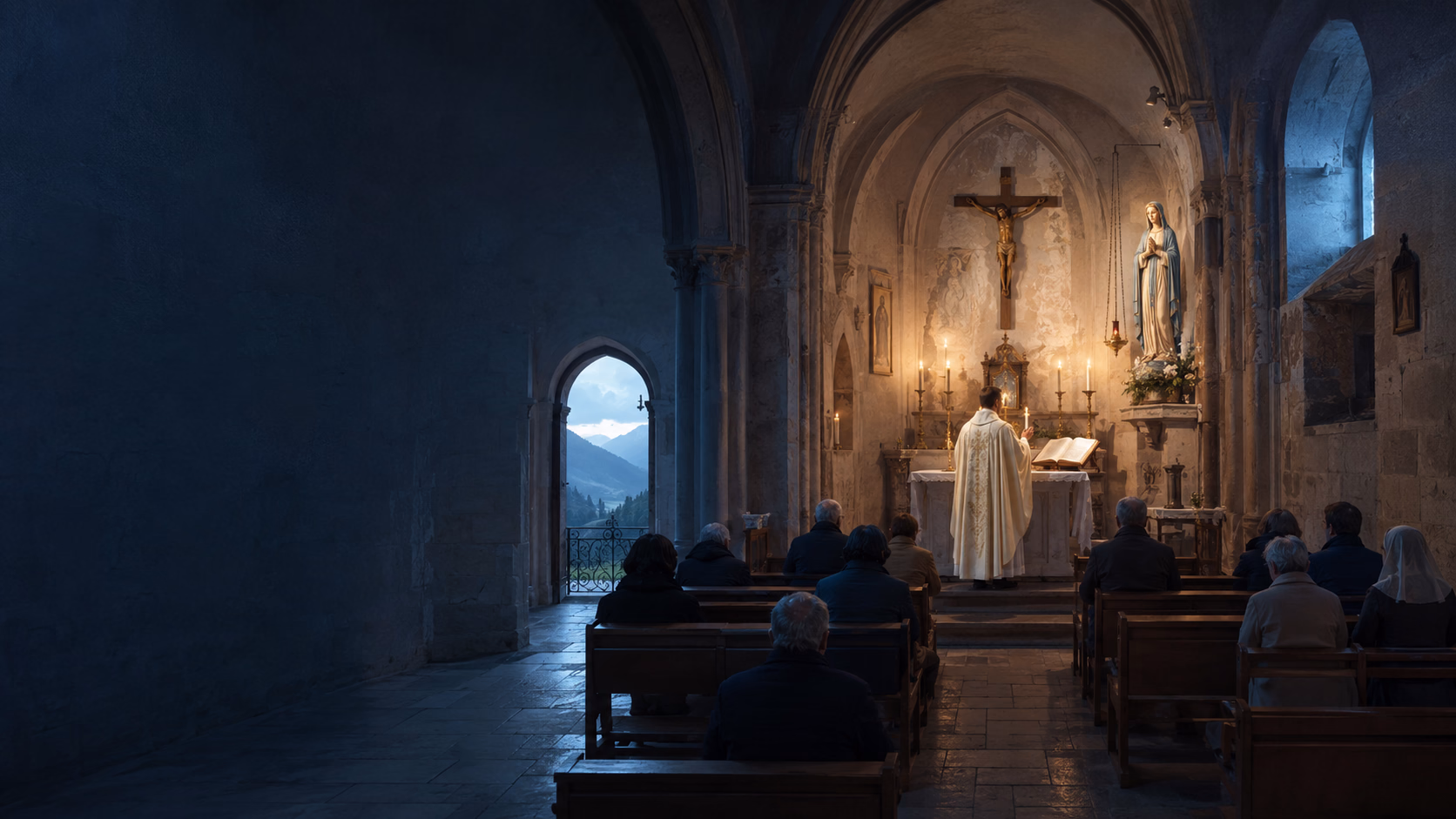 Messe au Sanctuaire Notre-Dame du Laus dans les Hautes-Alpes