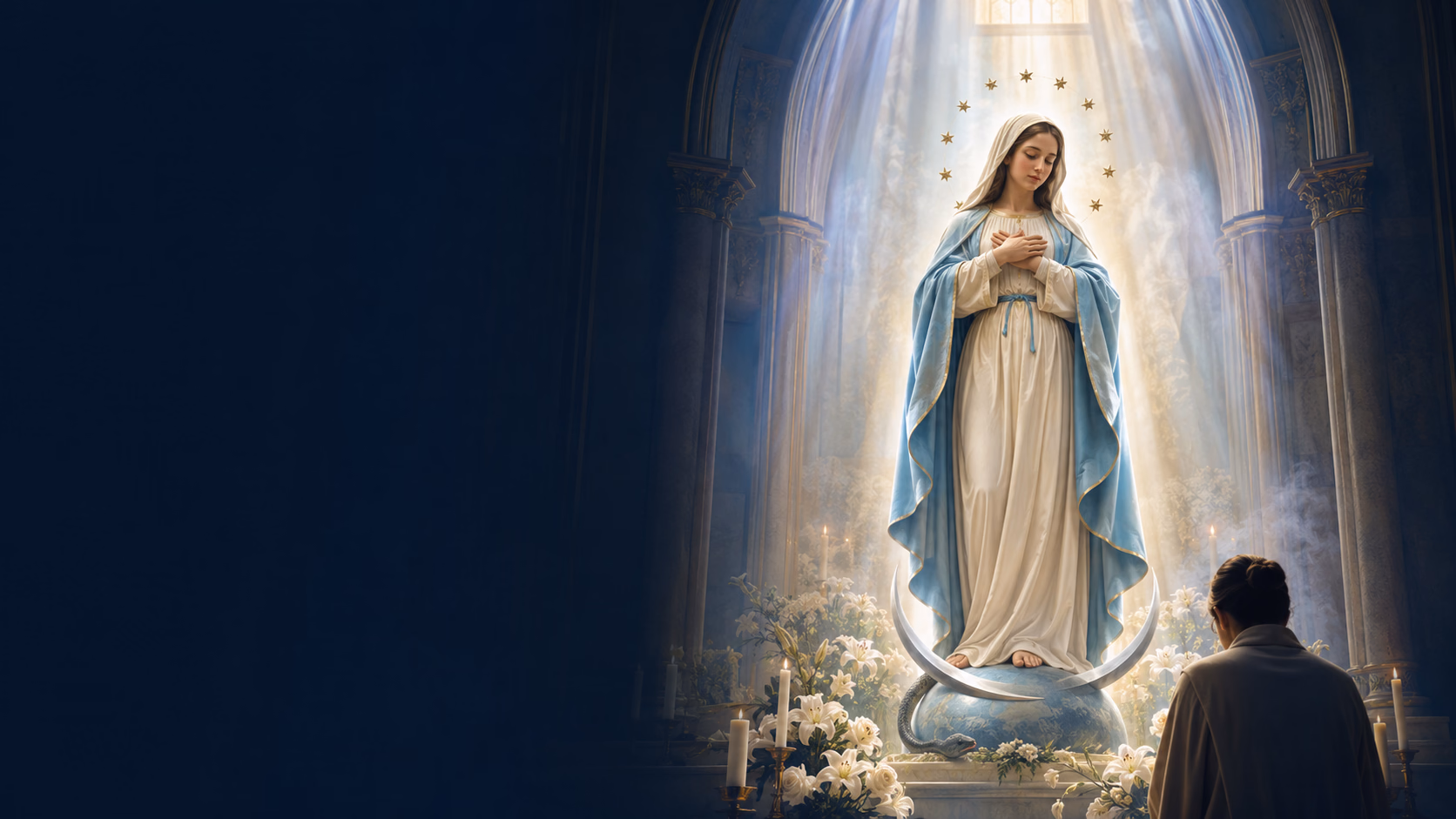 La Vierge de l’Immaculée Conception baignée de lumière