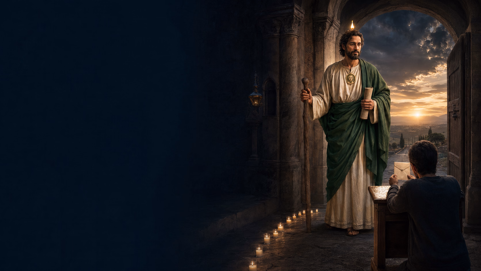 Saint Jude Thaddée portant le médaillon du Christ