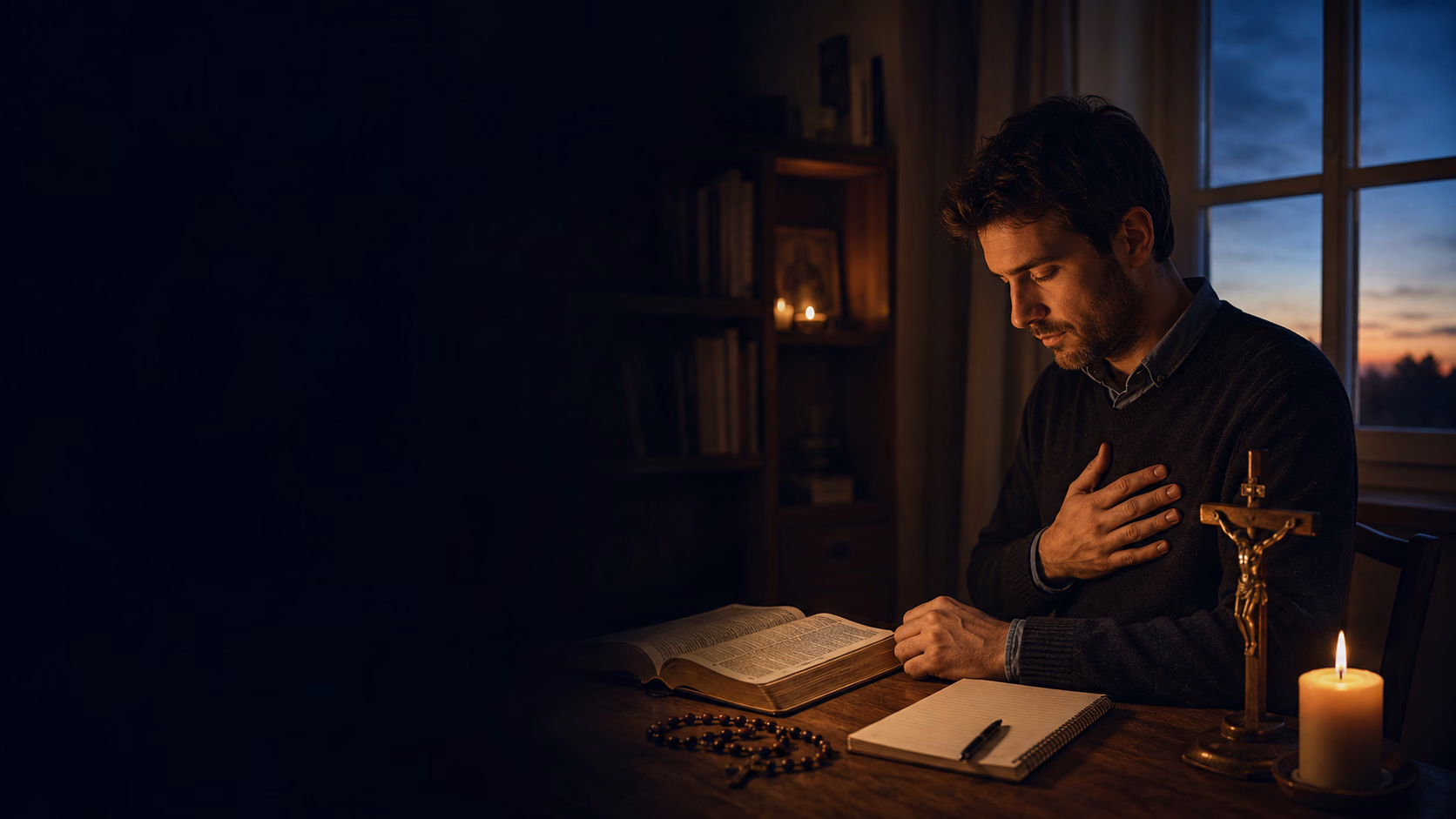 Examen de conscience dans le silence du soir